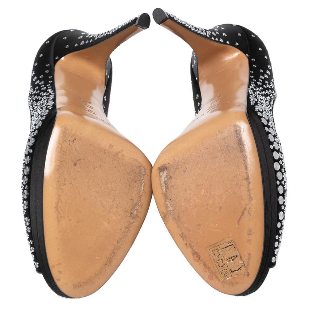Casadei - Décolleté con zeppa in raso nero con borchie - misura 40,5 1