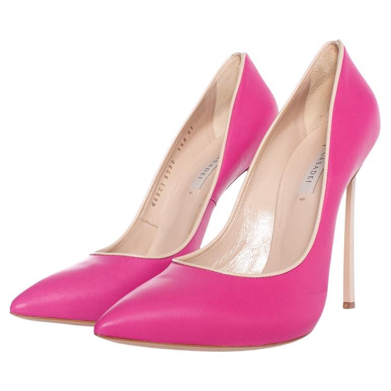 Casadei, blade stiletto pumps in pink For Sale