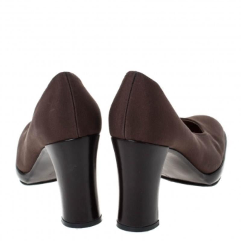 Noir Casadei Escarpins à plateforme en tissu Brown Taille 35 en vente