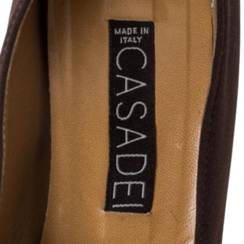 Casadei Escarpins à plateforme en tissu Brown Taille 35 Pour femmes en vente