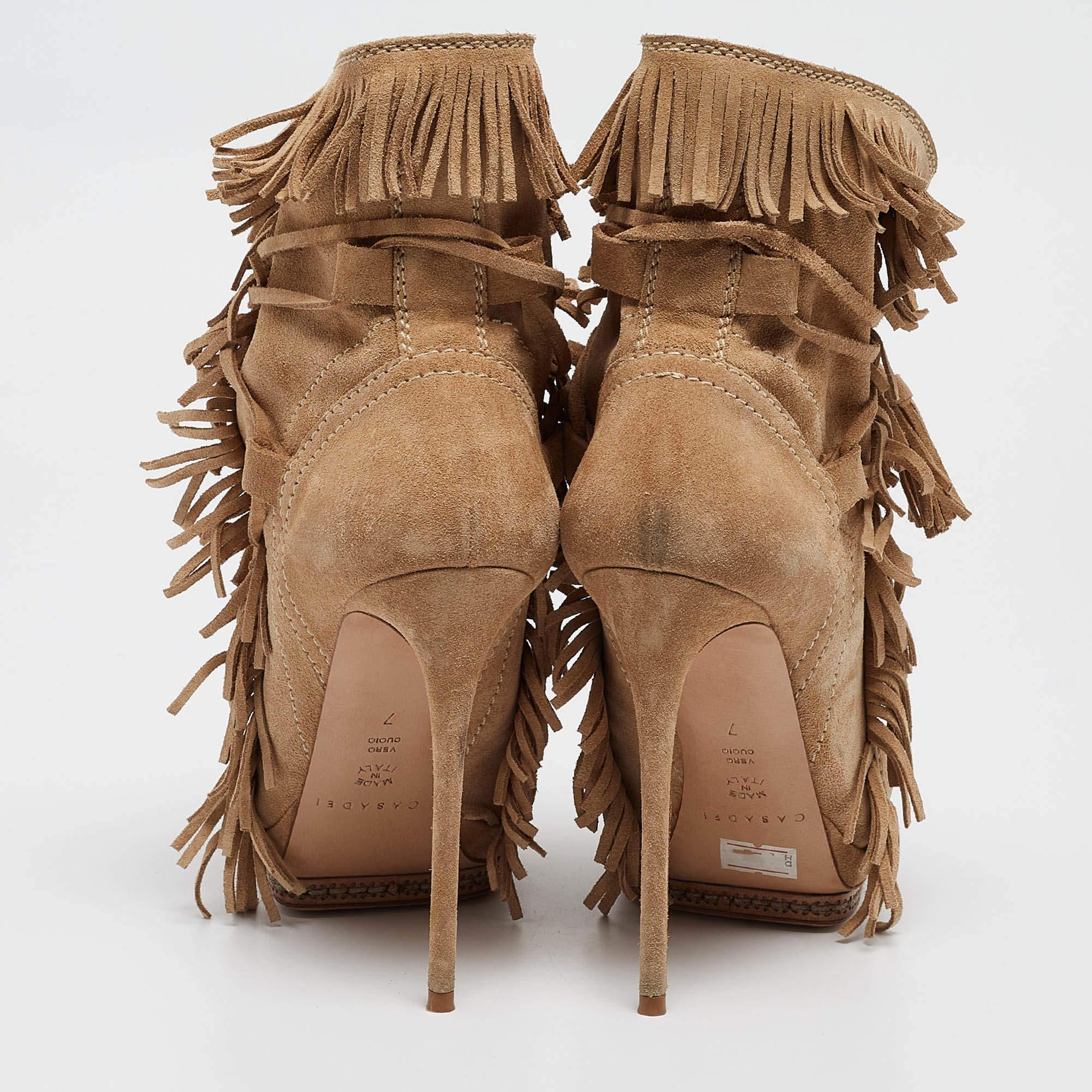 Donna Stivaletti in pelle scamosciata marrone Casadei Taglia 37