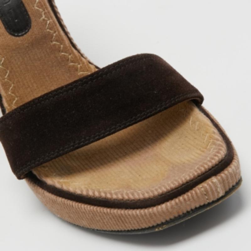 Donna Casadei Sandali Espadrille in pelle scamosciata marrone misura 36 in vendita