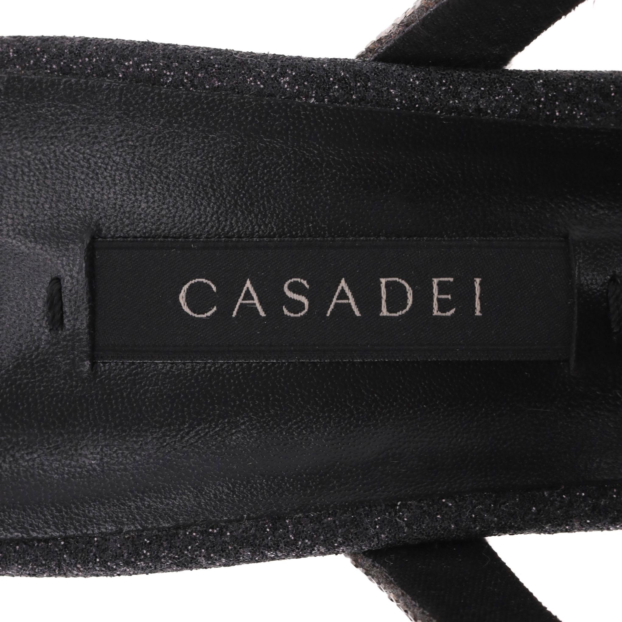 Casadei Crystal Strappy Heeled Mule Sandals For Sale 1