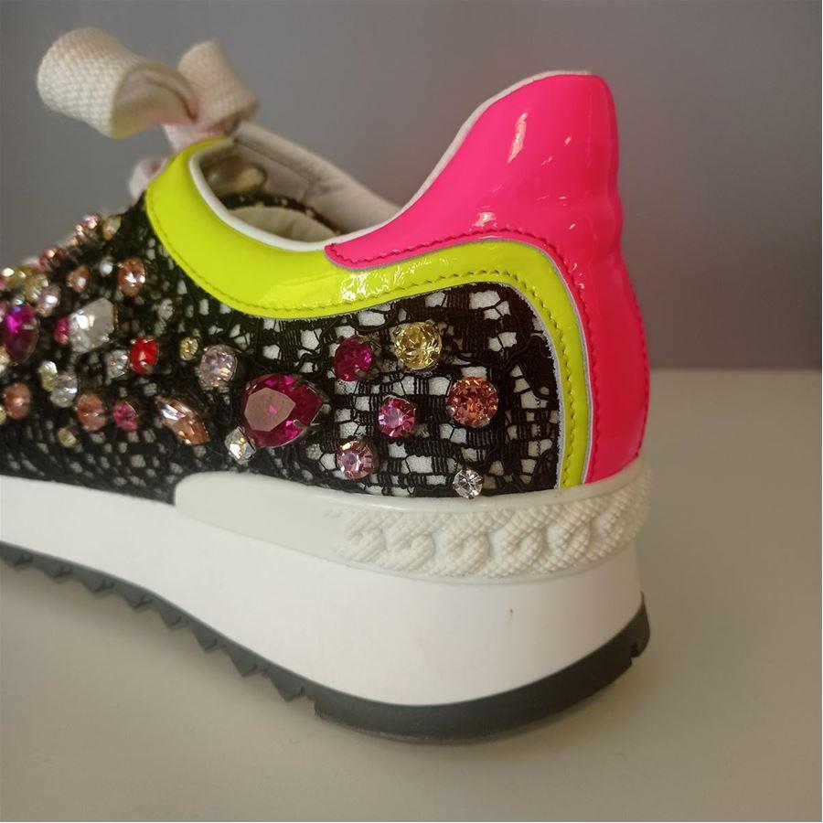 Casadei Crystals sneakers size 40 In Excellent Condition For Sale In Gazzaniga (BG), IT
