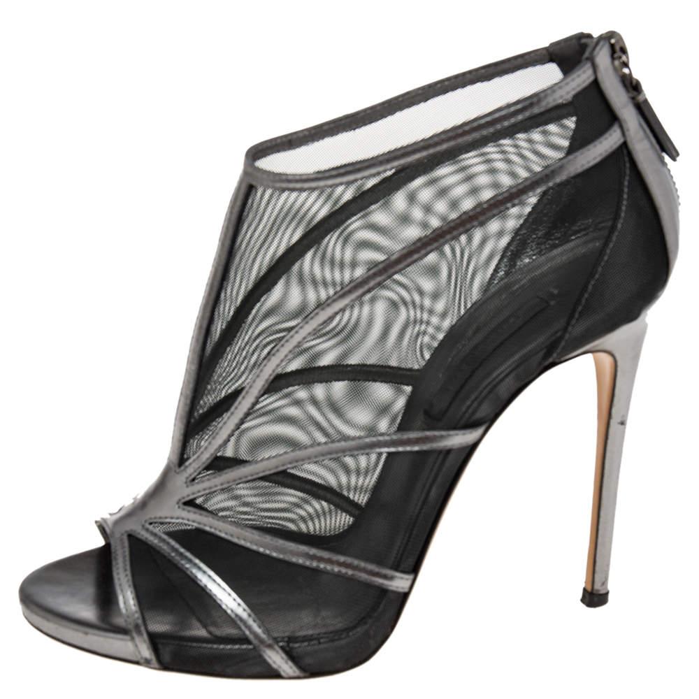 Metallic Grey Heels 38 For Sale on 1stDibs grey metallic heels dark grey high heels charcoal grey heels