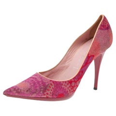 Casadei Bombas con punta de tela y piel multicolor talla 36