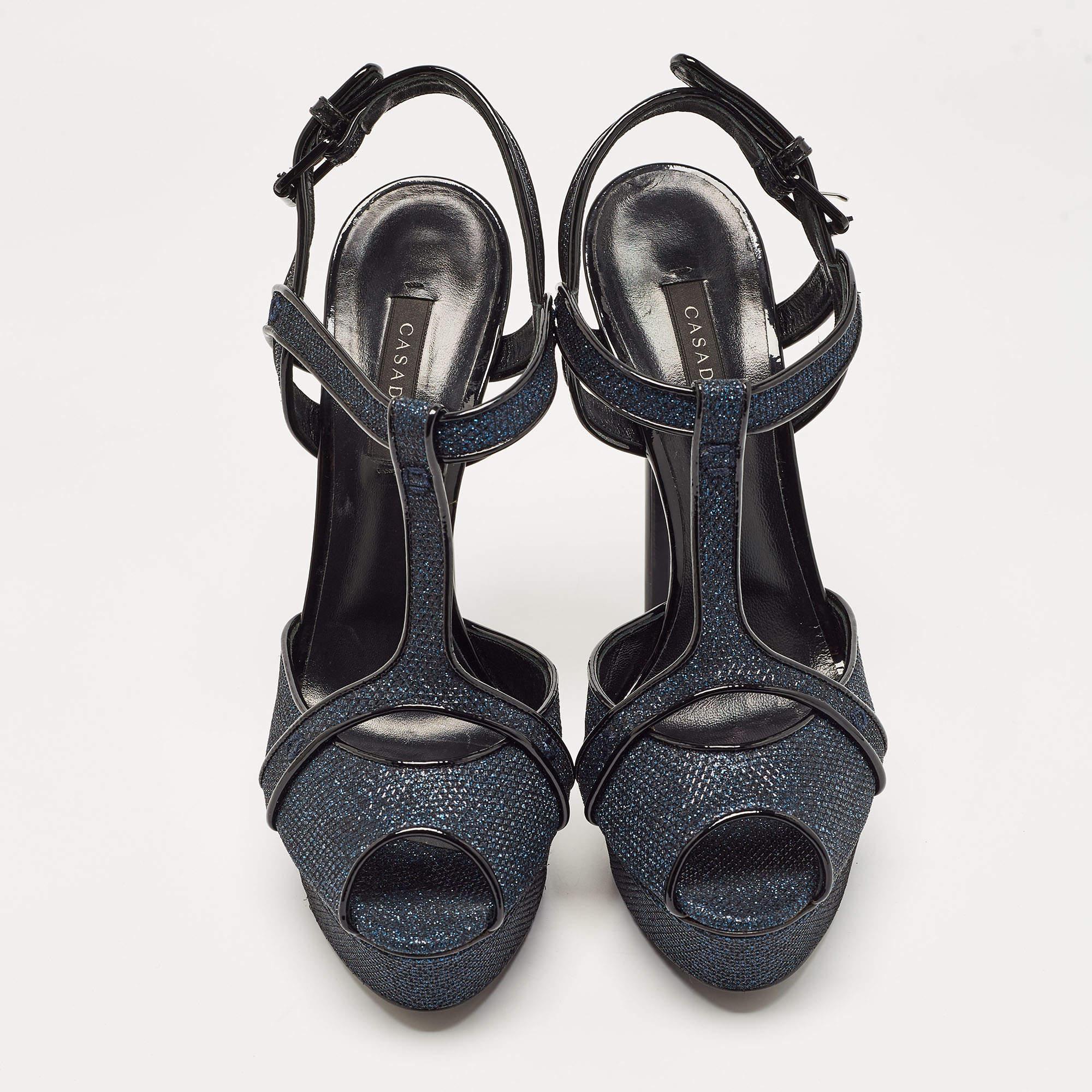Perfectly sewn and finished to ensure an elegant look and fit, these Casadei platform sandals are a purchase you'll love flaunting. They look great on the feet.

Includes: Original Box

