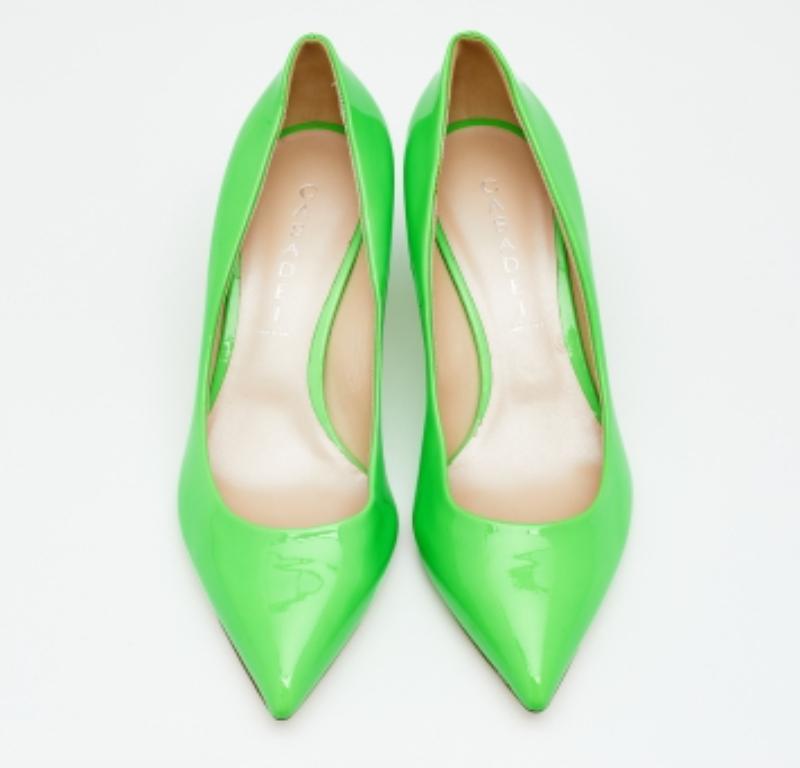 Vert Escarpins en cuir verni Greene & Greene Greene Taille 39 en vente