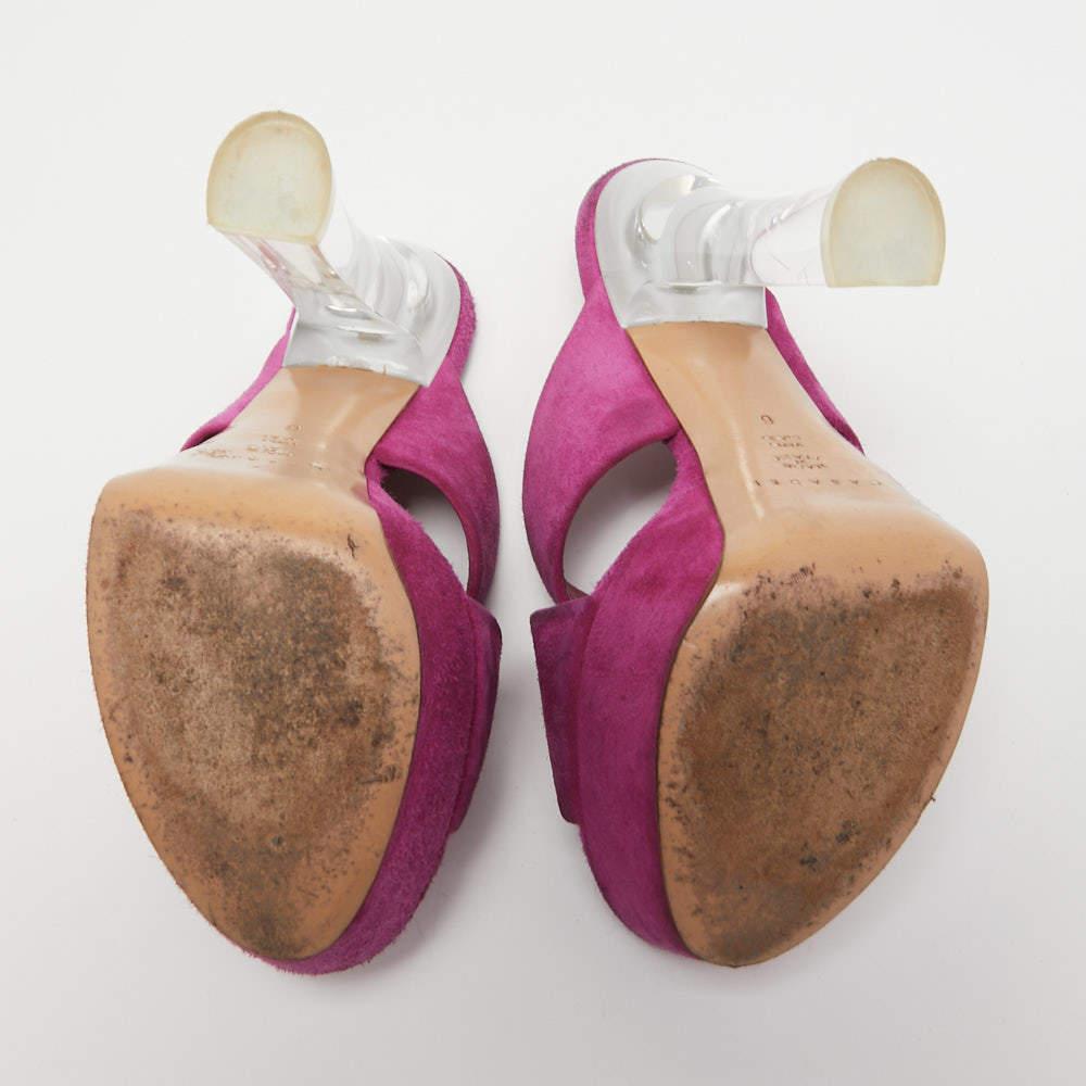 Casadei Purple Suede Platform Slide Sandals Size 36 1
