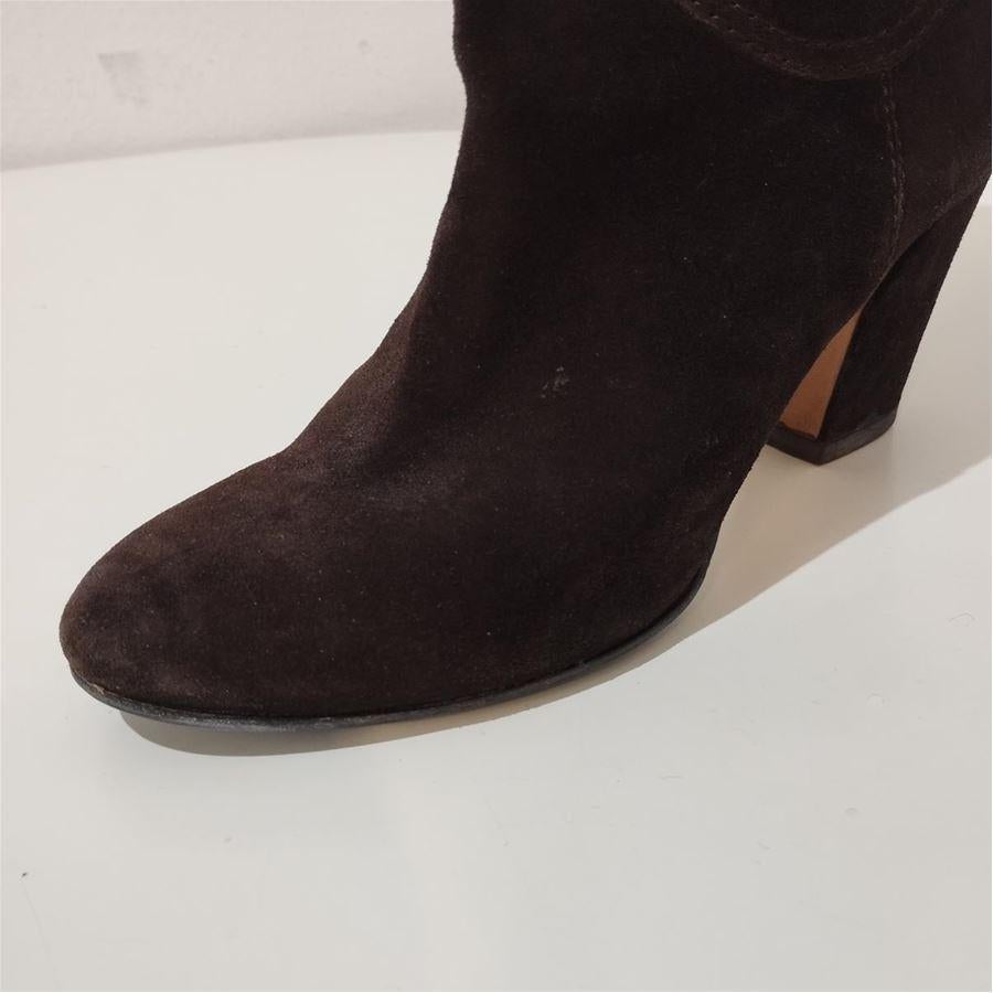 Black Casadei Suede boots size 39 For Sale
