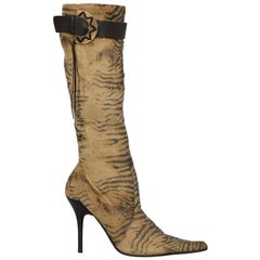 Casadei Woman Boots Beige Synthetic Fibers US 7.5