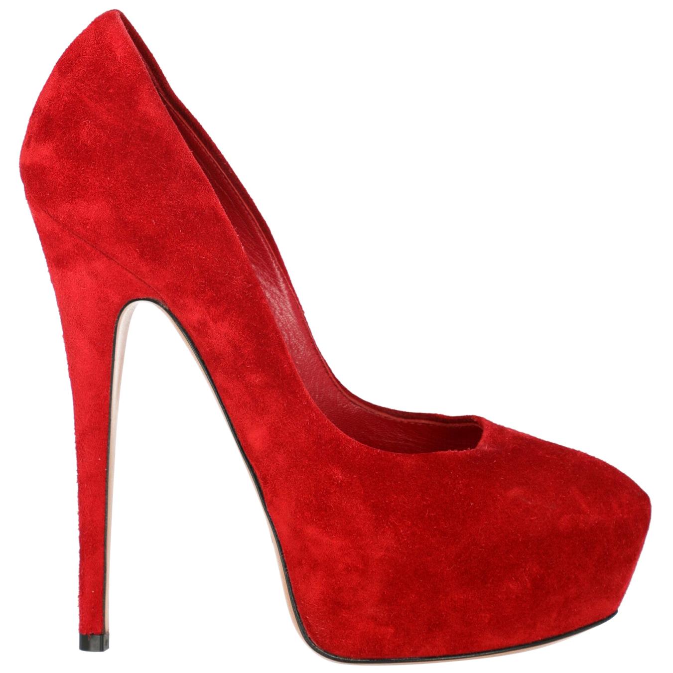 Casadei Woman Pumps Red Leather US 6 For Sale
