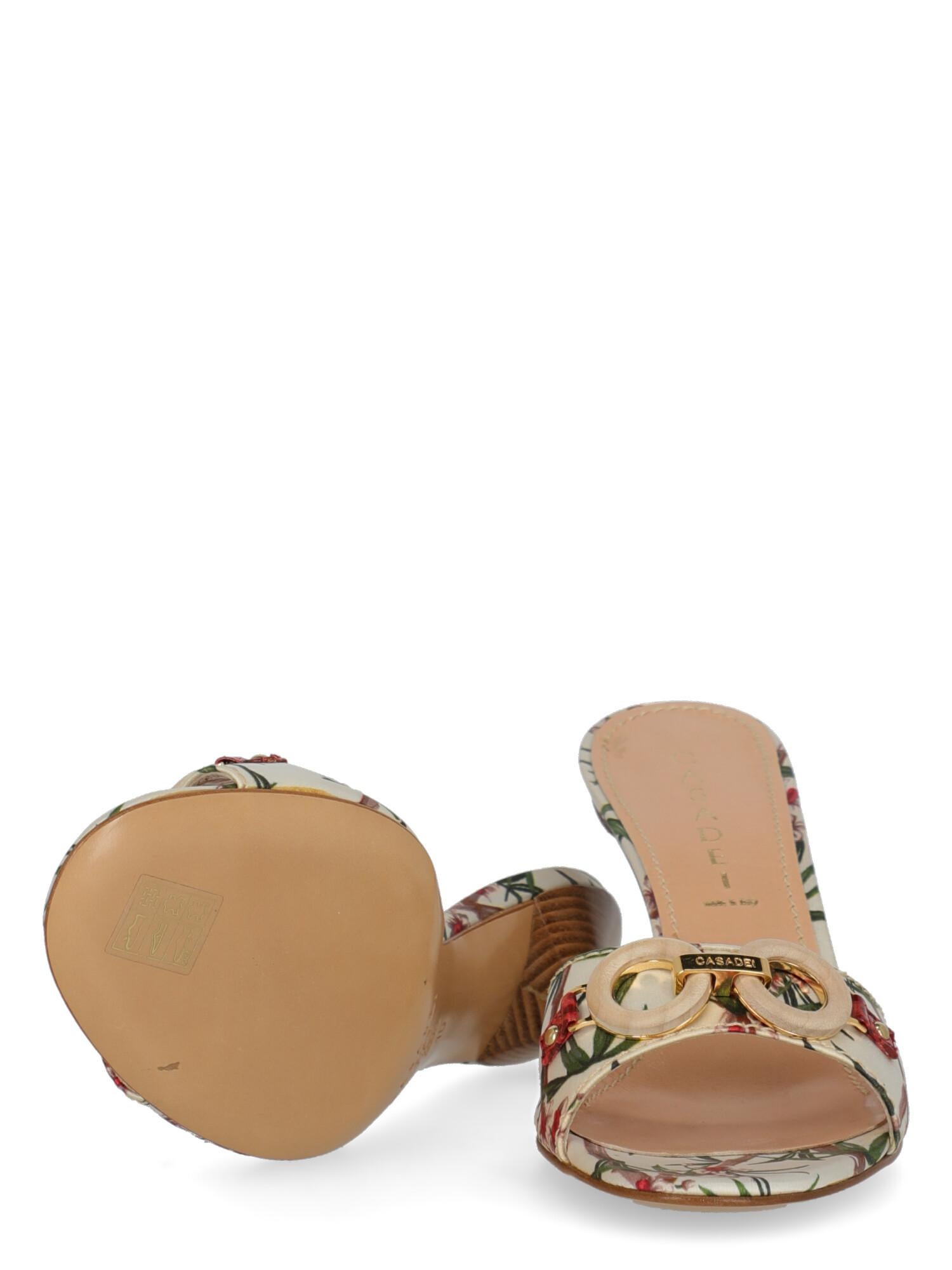 Casadei  Women   Mules  Green, Pink, White Synthetic Fibers EU 40 In Good Condition For Sale In Milan, IT