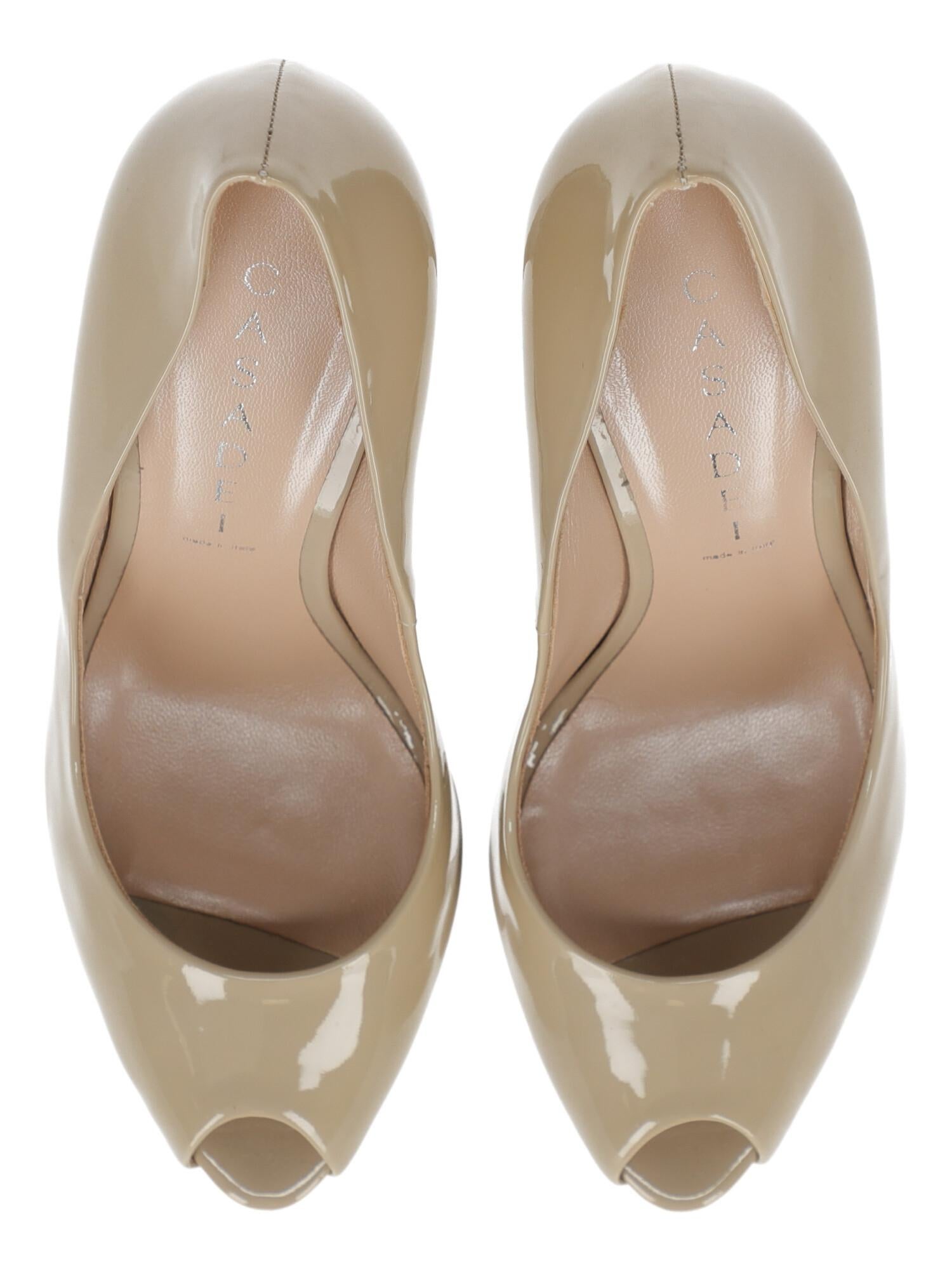 Casadei  Women Pumps  Beige Leather EU 38 For Sale 1