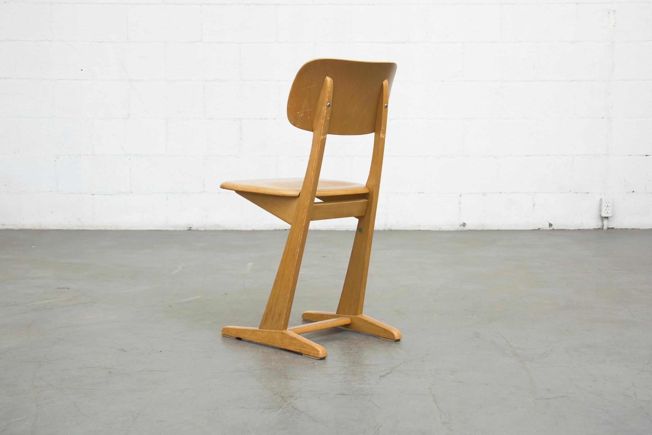 Mid-Century Modern Casala Blonde Wood Chairs