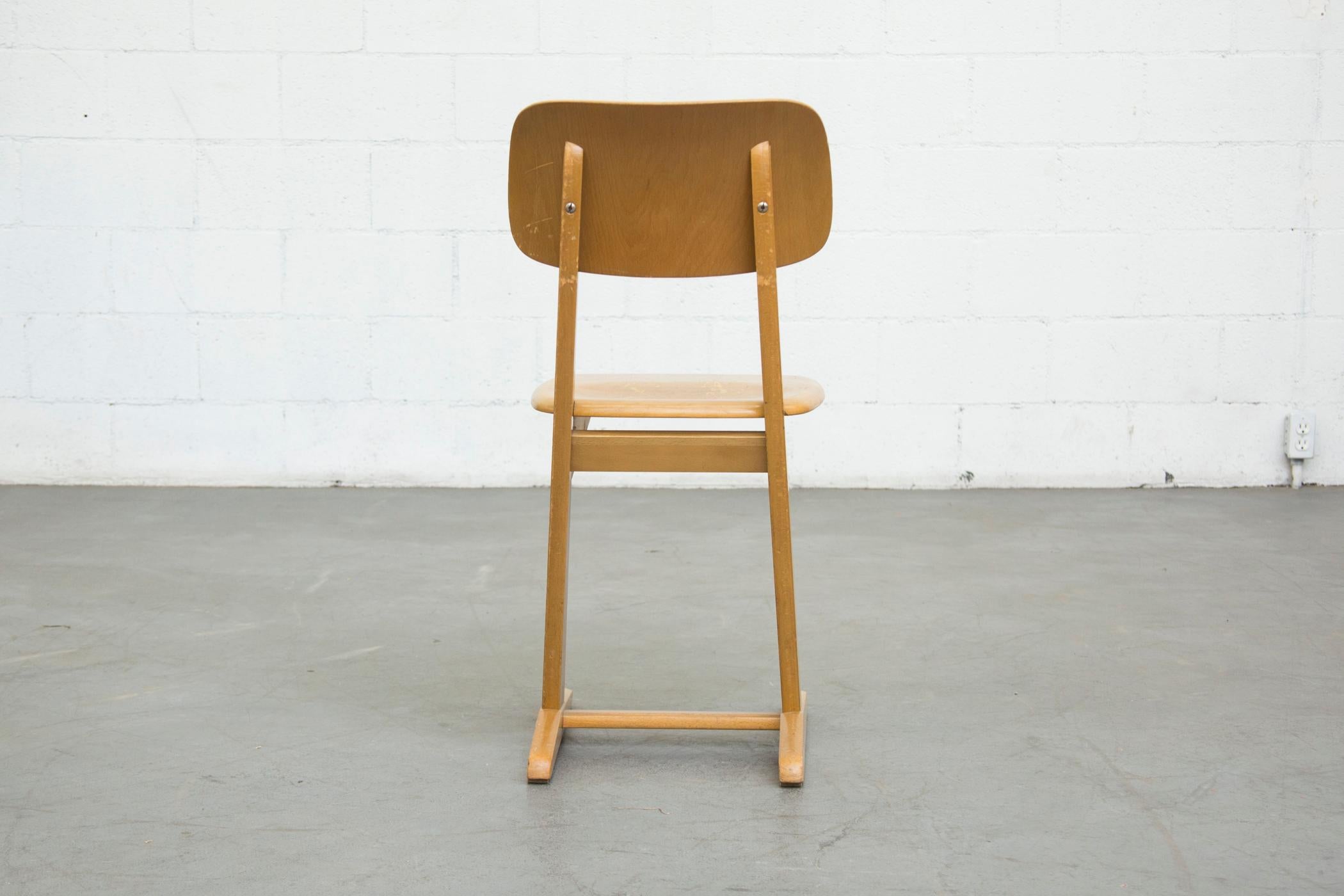 German Casala Blonde Wood Chairs