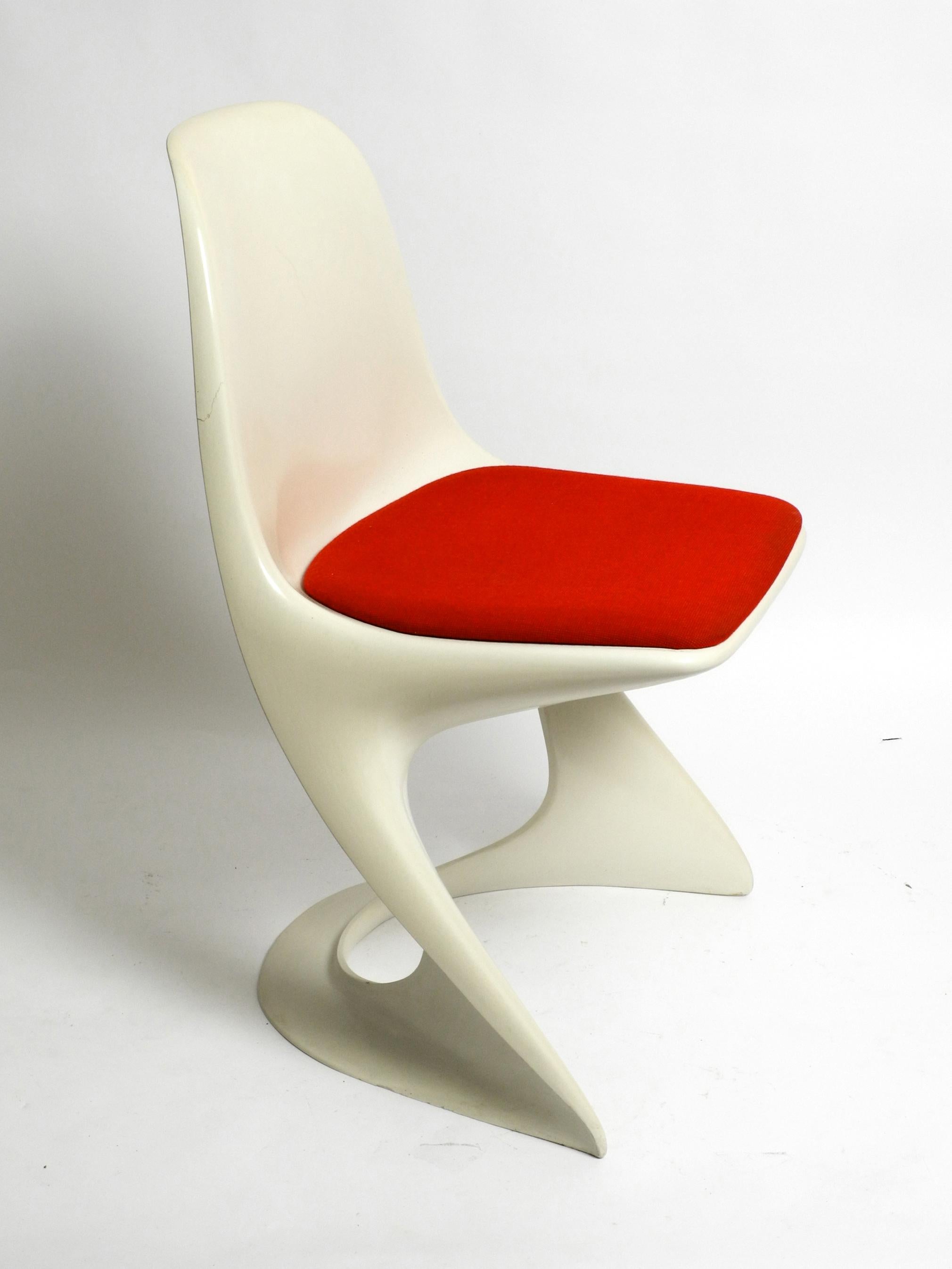 Casala Chair Model 2001/2002 from the 1970s with Original Red Fabric Upholstery 9