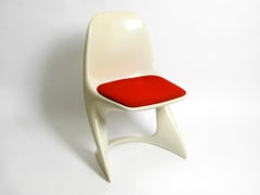 Casala Chair Model 2001/2002 from the 1970s with Original Red Fabric Upholstery
