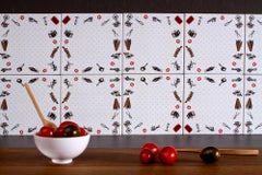 "Casalingo" Tiles, Pink Pattern, Made in Italy