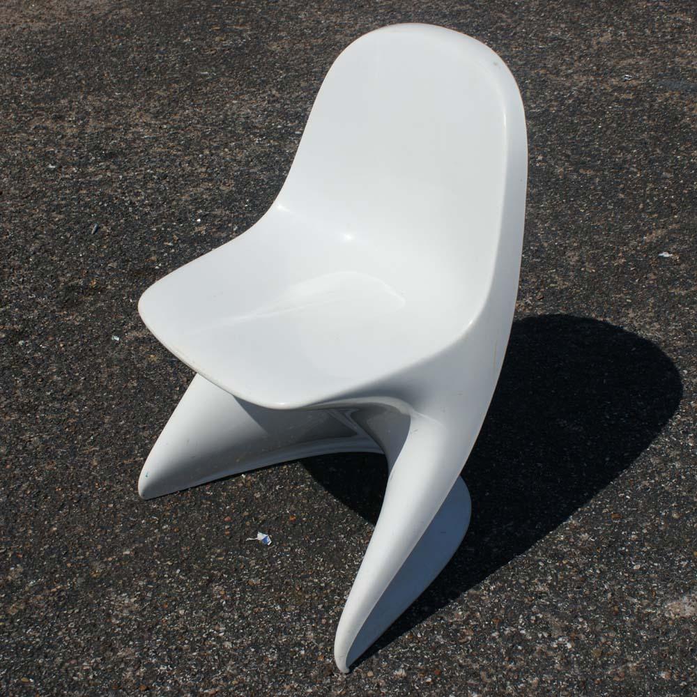 German Casalino Alexander Begge Stacking Chair White Color For Sale