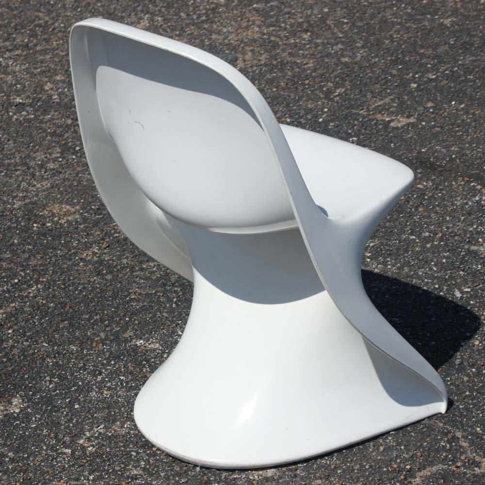 Late 20th Century Casalino Alexander Begge Stacking Chair White Color For Sale