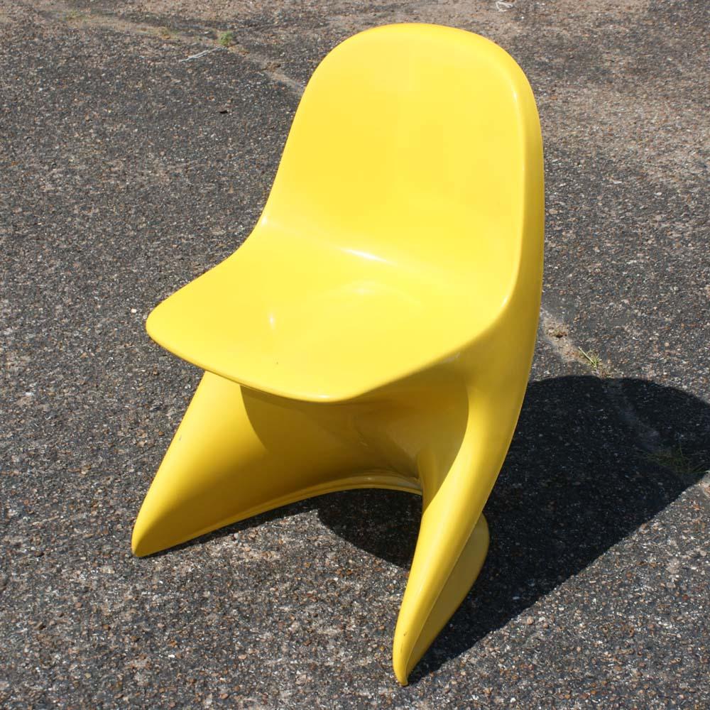 Allemand Chaise empilable pour enfants Casalino d'Alexander Begge, couleur jaune en vente