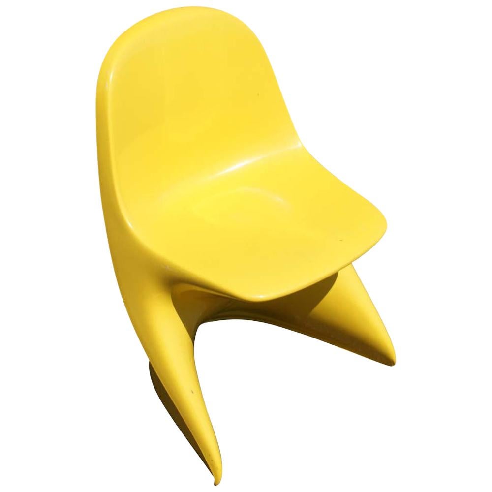 Chaise empilable pour enfants Casalino d'Alexander Begge, couleur jaune en vente