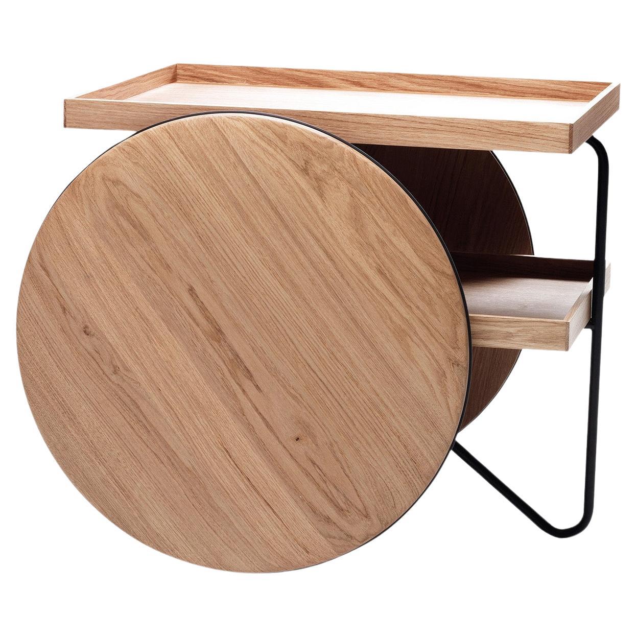 Casamania CHARIOT Beistelltisch aus Eiche Natur von GamFratesi im Angebot