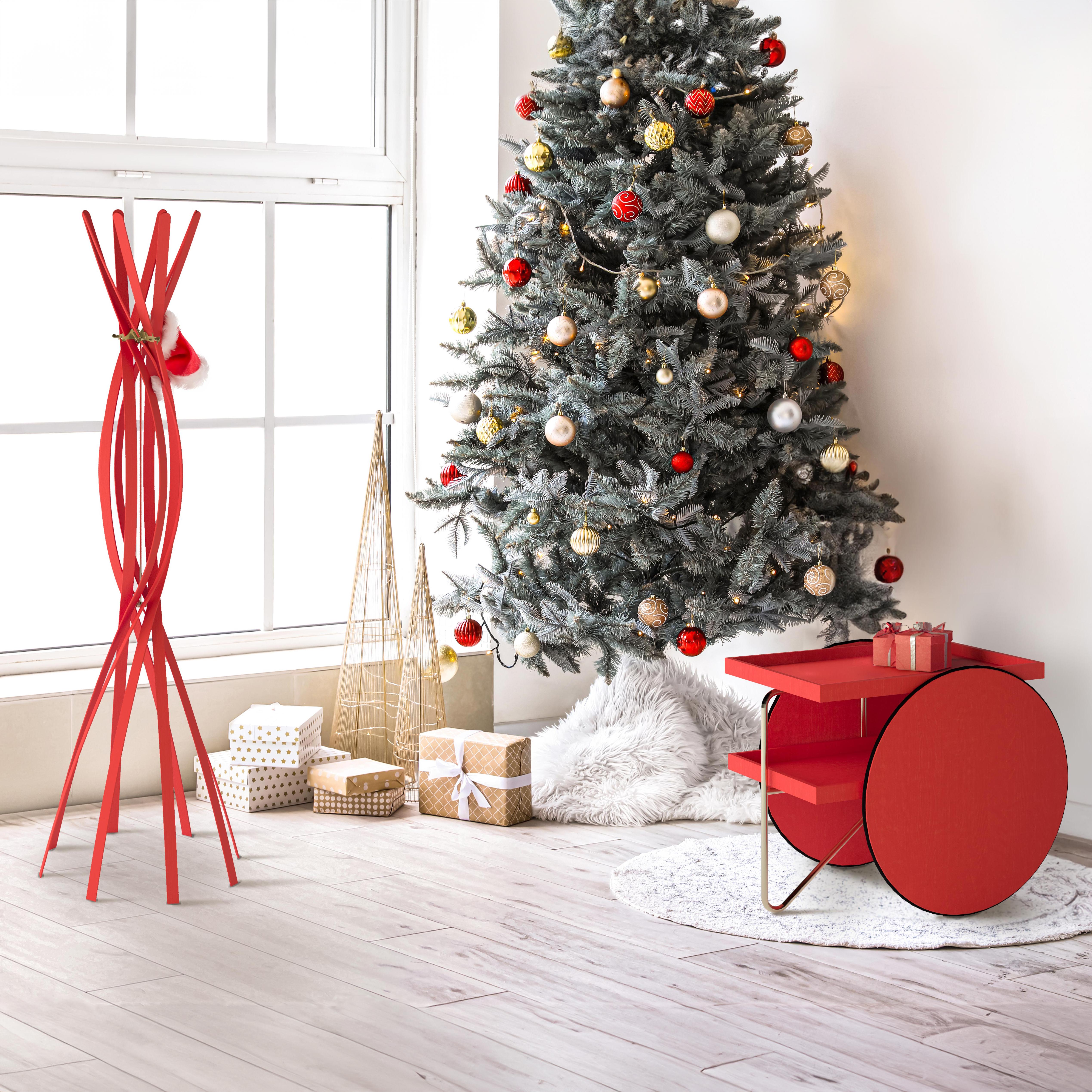 Metal Casamania CHARIOT Side Table in Red by GamFratesi For Sale