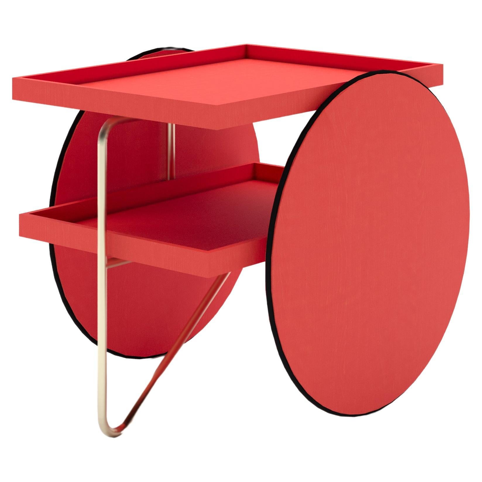 Casamania CHARIOT Beistelltisch in Rot von GamFratesi
