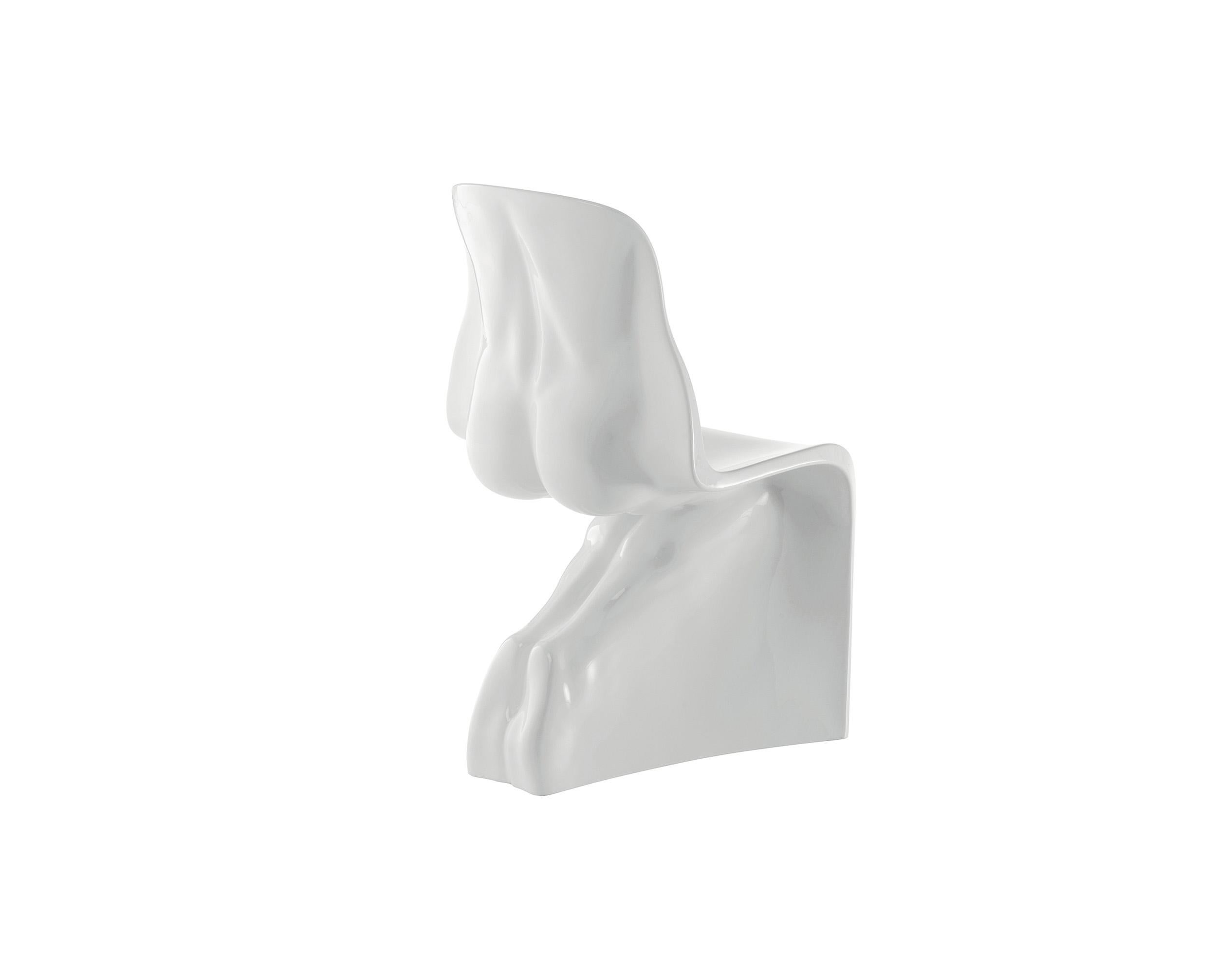 Casamania HIM Glossy Chair in White by Fabio Novembre In New Condition For Sale In Brooklyn, NY