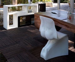 Casamania HIM Set di due sedie opache in bianco di Fabio Novembre