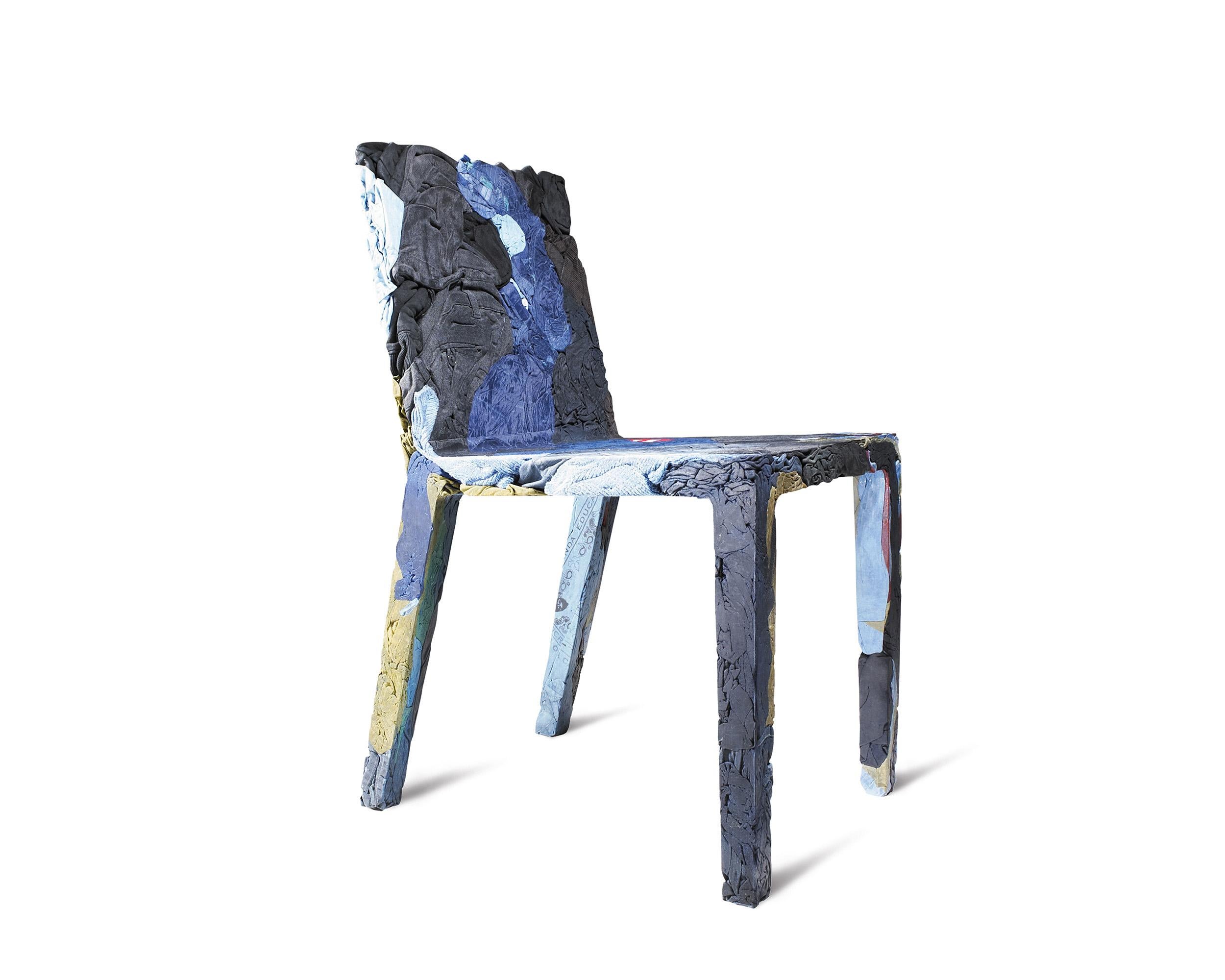 Cotton Casamania REMEMBERME Chair in Jeans by Tobias Juretzek For Sale