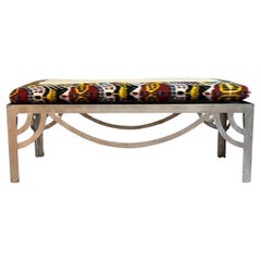 Banc Casamidy Ixelles en finition feuille d
argent Banc Casamidy Ixelles en finition feuille d
argent