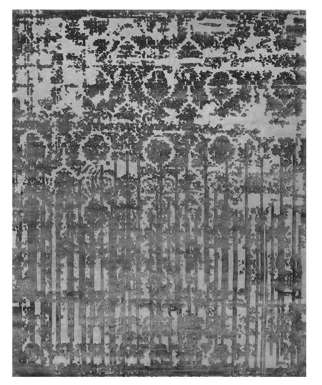 Hand-Knotted Casanova Gray Rug For Sale
