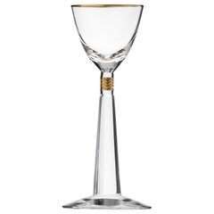 Casanova Liqueur Crystal Glass with Gold Decor, 3.38 oz