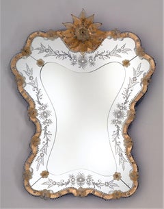 Espejo de cristal de Murano "Casanova" en estilo veneciano, de Fratelli Tosi Murano