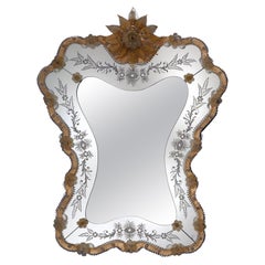 Espejo de cristal de Murano "Casanova" en estilo veneciano, de Fratelli Tosi Murano