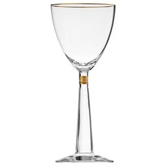 Casanova Red Wine Crystal Goblet with 24-Karat Gold Decor, 10.14 oz