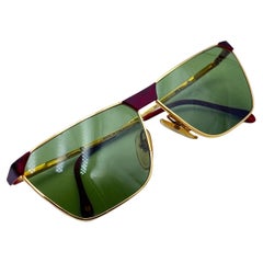 Casanova Vintage 24K vergoldete mintfarbene Unisex-Sonnenbrille Mod. MC2 54/20