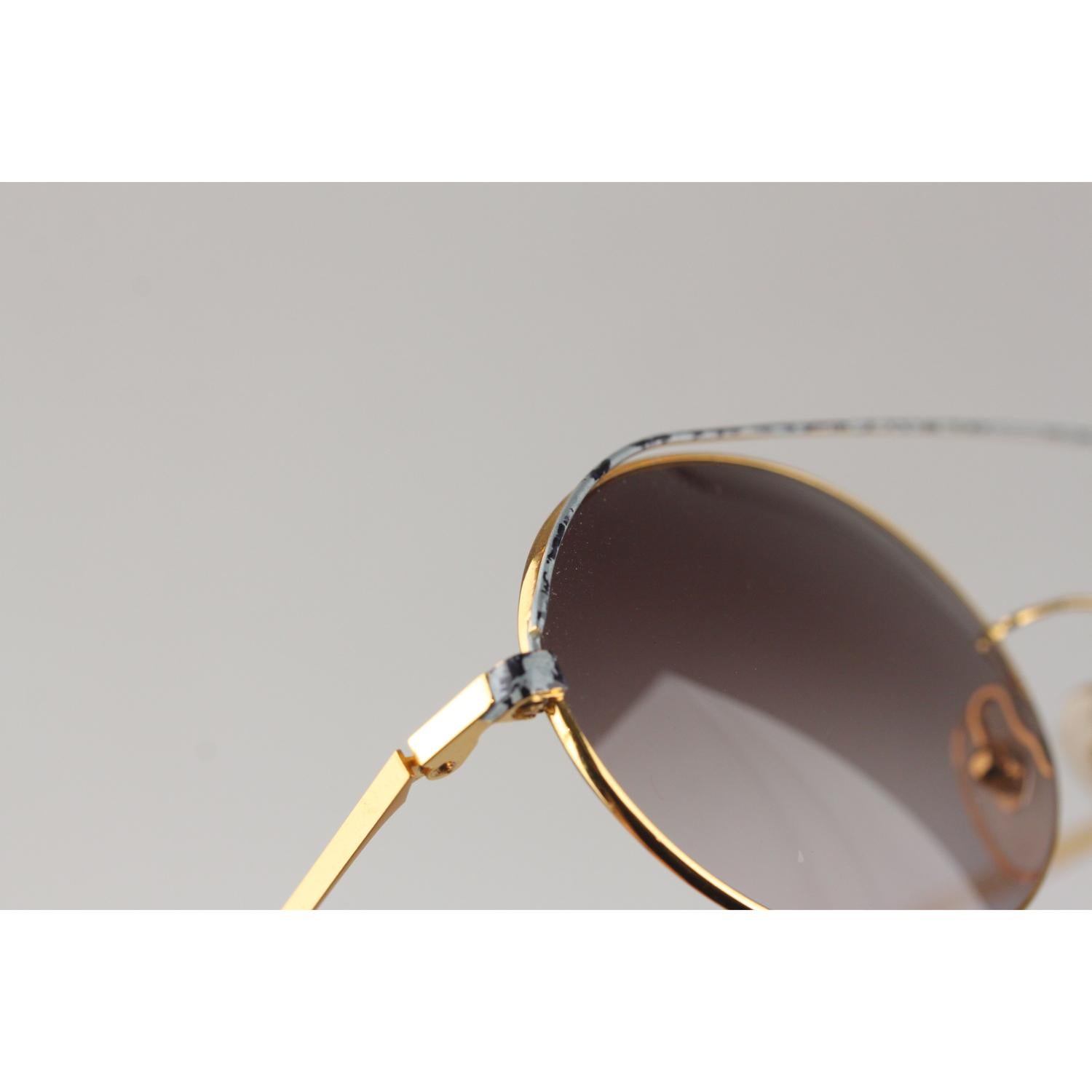 Women's or Men's Casanova Vintage 24K Gold Plated Sunglasses Mod AC2 52mm New Old Stock