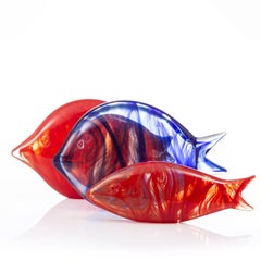 Casarialto Large Blue Murano Glass Stylized Fish