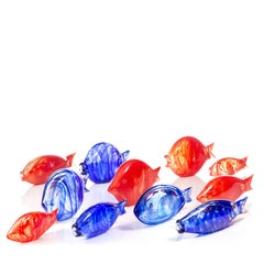 Casarialto Medium Blue Murano Glass Fish