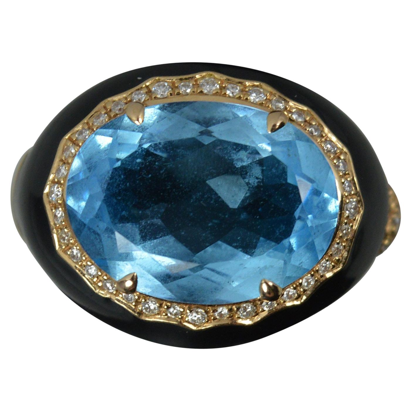 Red Enamel Rose Diamond Ring For Sale at 1stDibs