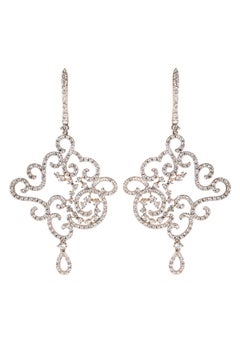 Casato Gioielli Conjunto de pendientes de encaje de oro de 18 quilates con diamantes