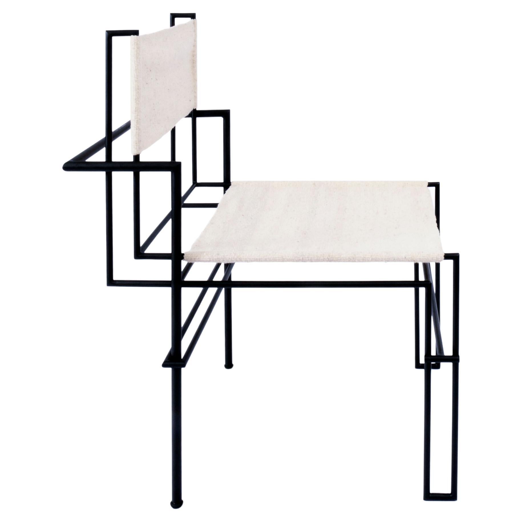 Casbah Black Metal Chair by Nomade Atelier For Sale