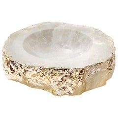 Casca Bowl in Crystal and 24-Karat Gold by ANNA new york