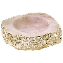Casca Bowl Rose Quartz and Gold by ANNA new york