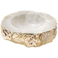 Casca Large Bowl in Crystal and Gold by ANNA New York