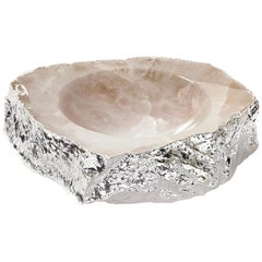 Casca Large Bowl in Crystal and Silver by ANNA new york